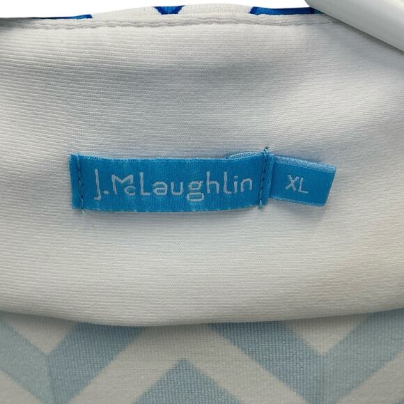 J McLaughlin Quarter Zip Long Sleeve Pullover Top Size XL Blue - Picture 6 of 11